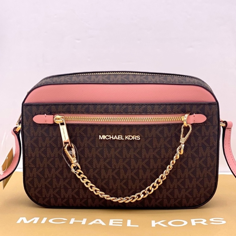 Michael Kors Jet Set Travel EW Zip Chain Crossbody Primrose Multi